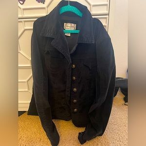 Live a little black Jean jacket M
